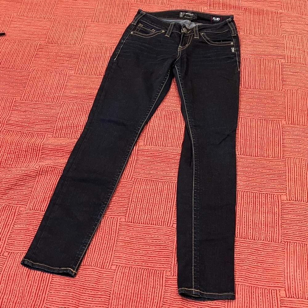 Silver Jeans W28L31 Women's fluid Aiko dark Blue Skinny Jeans